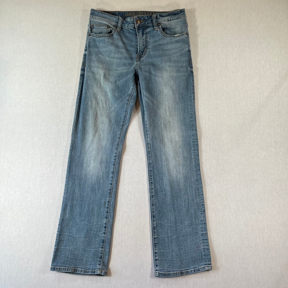 American Eagle Jeans Men 30x30 (Fit 30x28.5) Original Boot Ext Flex Light Wash